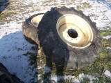 Pair of 13.6-24 Tires and Rims