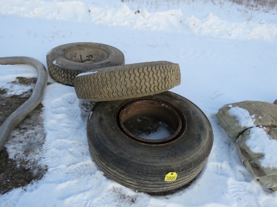 3 Tires and Rims 11R-22.5