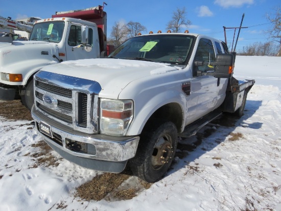 2009 Ford 350 SuperCab Truck w/9ft Flatbed w/ Gooseneck Hitch