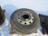 2 Tires w/Alum Rims 11:00R-22.5