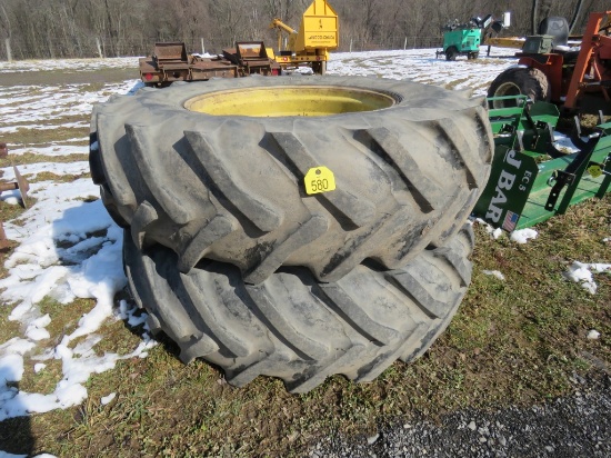 Pair 18.4-34" Tires on Rim