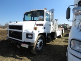 1998 Mack Truck w/15ft Flatbed & Stellar 7500 Crane