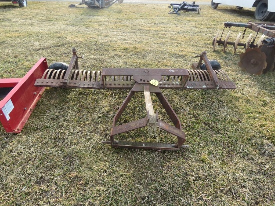 3pth 7ft Stone Rake w/Wheel Kit