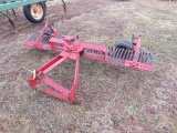 3pt 7ft Stone Rake w/Dolly heels