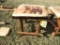 Wood Stool with Bear