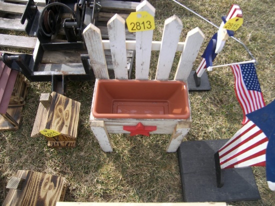 Wood Picket Fence Planter
