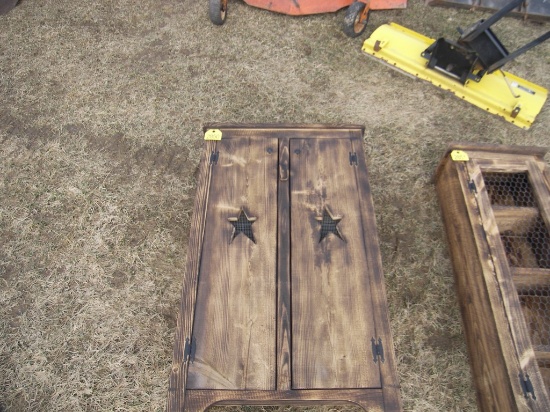 Wooden Cupboard with Stars