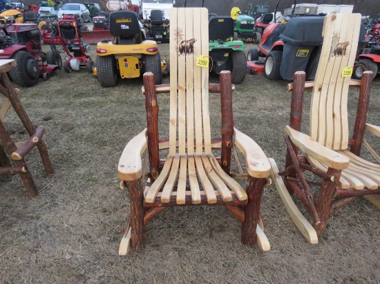 Wood Rocker with Bear