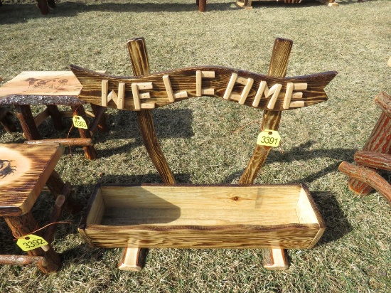 Wood Welcome Planter