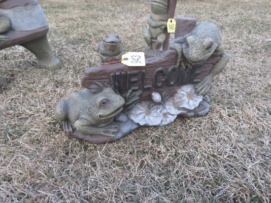 Concrete Welcome Frogs
