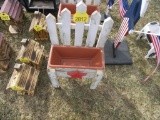 Wood Picket Fence Planter