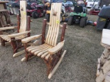 Wood Rocker with Bear