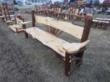 Wood 104in Bench with Back
