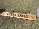 Wood 80in Welcome Sign