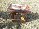 Wood Stool with Buck