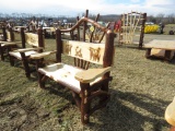 Wood 42in Bench with Back Bears
