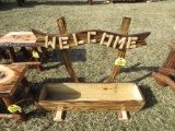Wood Welcome Planter