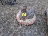 Concretet Chicken in Metal Basket