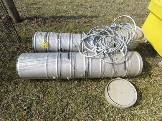 5 Metal Gal Bucket with Lids