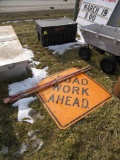 Road Work Ahead Sign