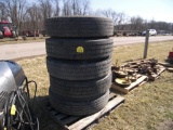 Two 11R 22.5 Tires & Three Rims