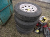 Four 205-75-15 Tires & Rims