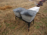 Galvanzed Double Wash Tub w/Stand