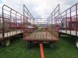 8ft x 18ft Metal Rack Hay Wagon w/Heavy Kory 6872 Gears