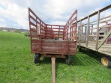8ft x 16ft Wooden Rack Hay Wagon w/Farmers Pride Gears