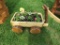 Wooden Wagon Planter w/Flower