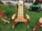 Wooden Rocker w/Bear