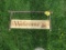 Wooden Welcome Sign w/Wolf
