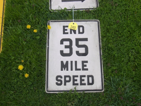 "End 35 Mile Speed" Sign
