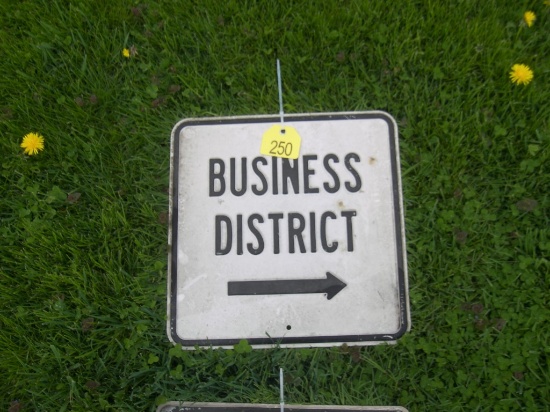 "Business District" Sign