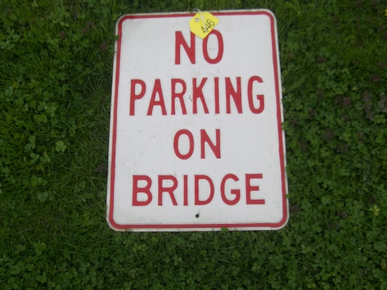 "No Parking on Bridge" Sign