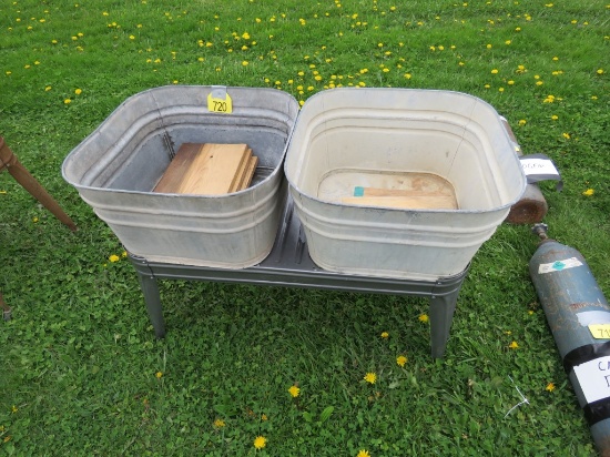 Double Wash Vats w/Johnson Stand
