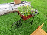 Steel Frame Wheelbarrow w/Flowers
