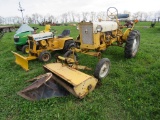 IH Cub w/50inch Fast Hitch Rototiller & Fast Hitch 1btm Plow