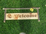 Wooden Welcome Sign w/Turkey