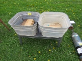 Double Wash Vats w/Johnson Stand