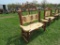 56inch Wooden Bench w/Turkey Design Back