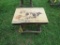 Wooden Stool w/Cow