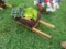 Wooden Wheelbarrow w/Flowers