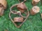 2 Wooden Heart Hanging Planter