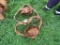 2 Wooden Heart Hanging Planter