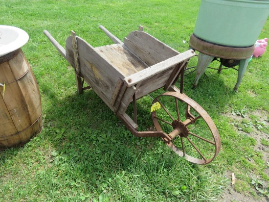 Wood Wheelbarrow on Steel