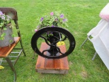 Coffee Grinder w/Pot of Flowers