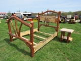 Wooden Queen Bed Frame w/Night Stand