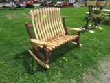 52inch Wooden Rocker Bench