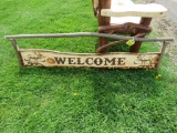 Wooden Welcome Sign w/Moose